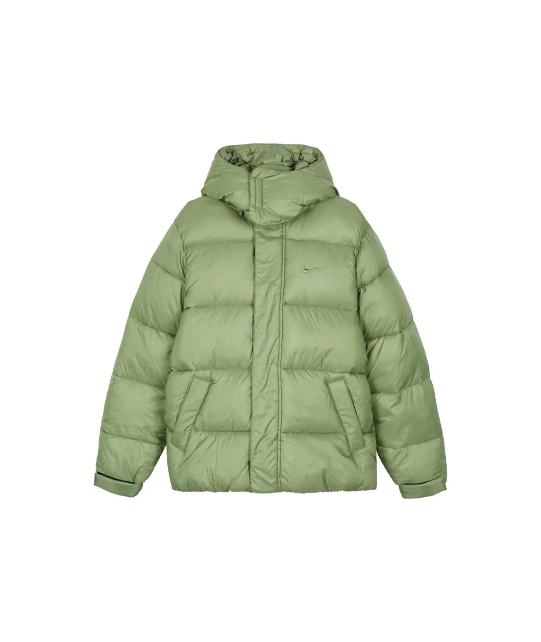 NIKE Зеленая полиэстеровая куртка, фото 4