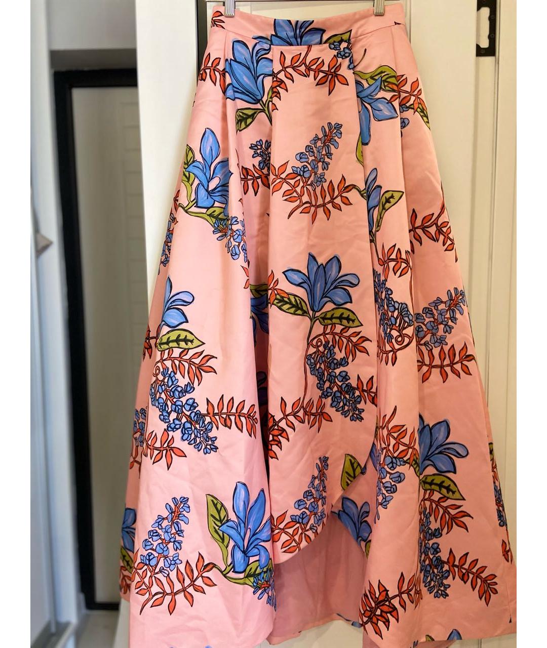 PINKO Розовая полиэстеровая юбка миди, фото 4