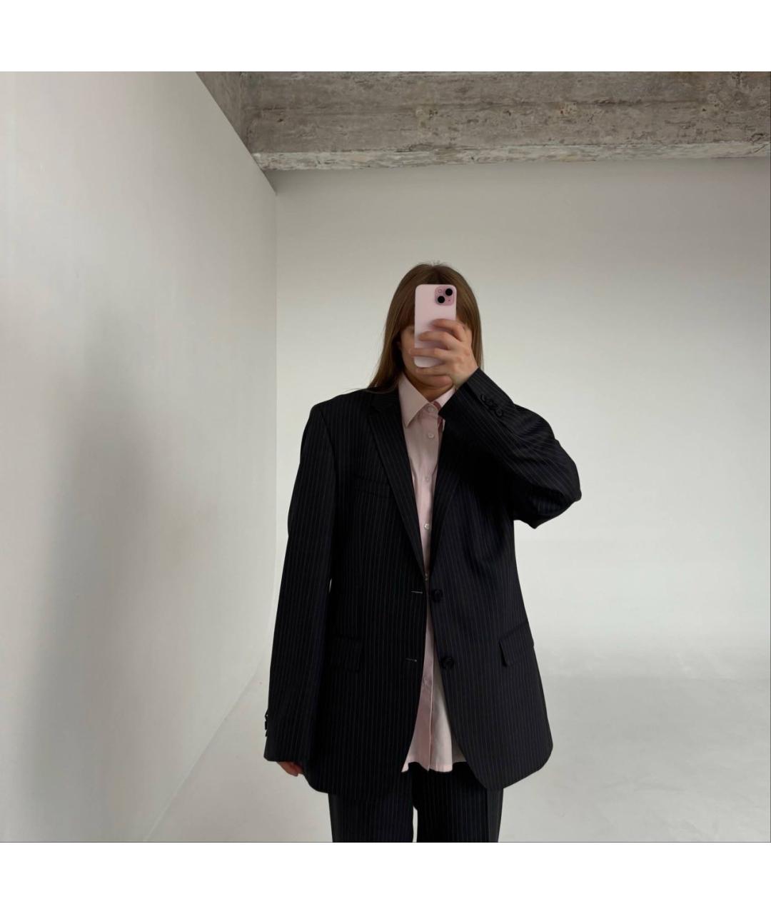 HUGO BOSS Антрацитовый шерстяной костюм с брюками, фото 7