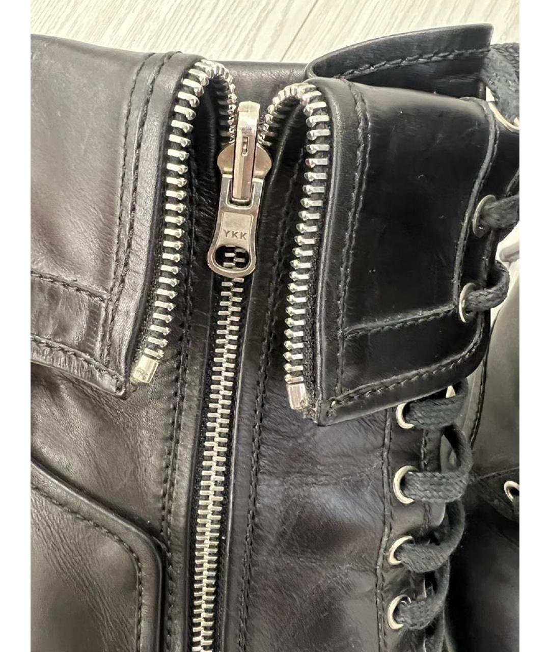 BALMAIN Черные кожаные ботильоны, фото 6