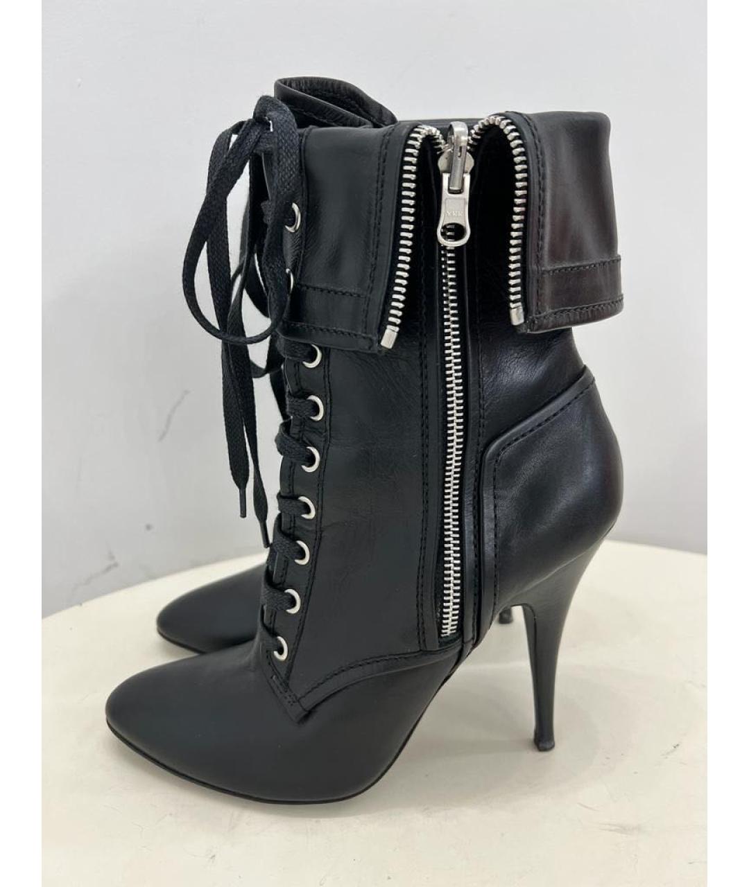 BALMAIN Черные кожаные ботильоны, фото 3