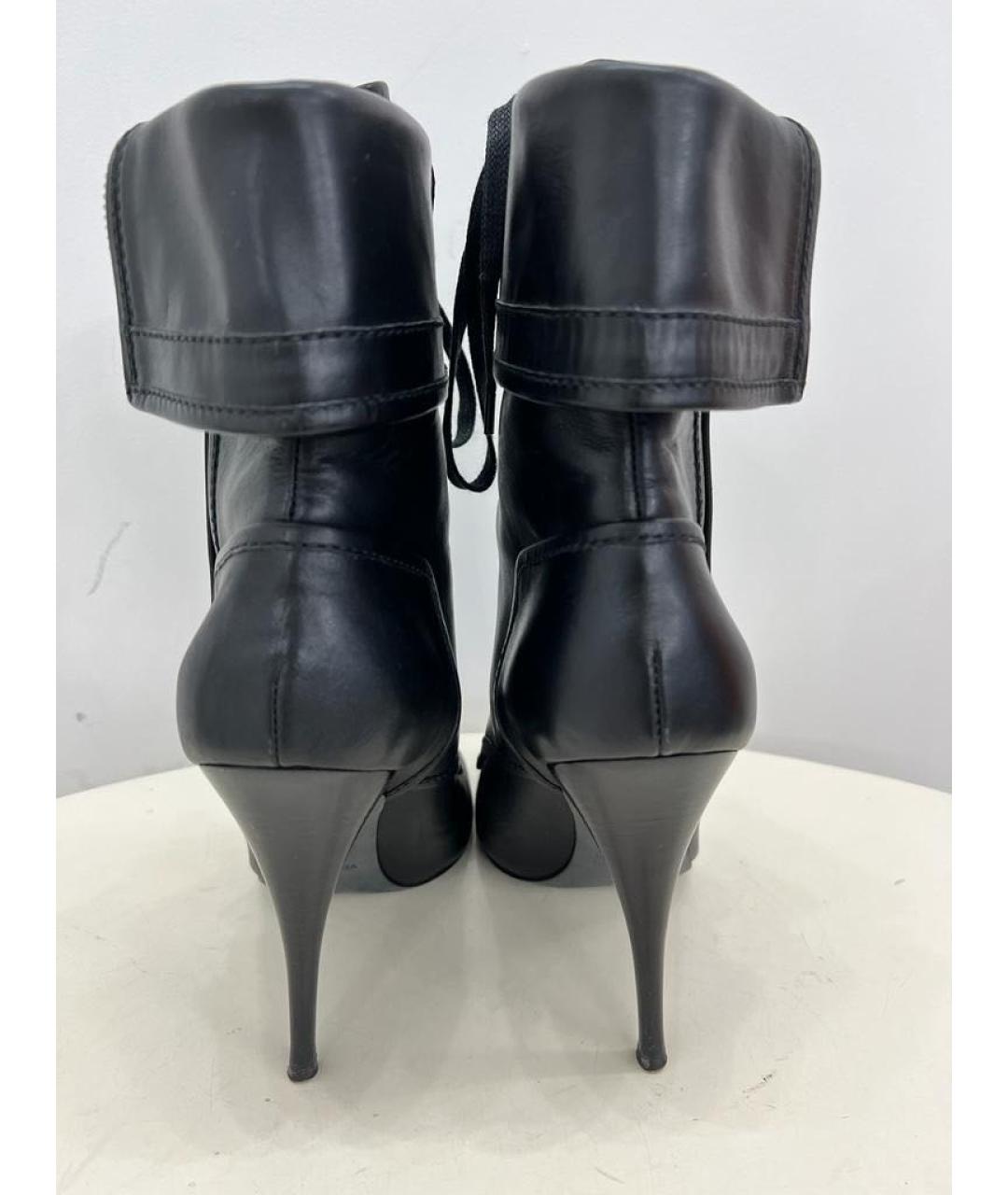 BALMAIN Черные кожаные ботильоны, фото 4