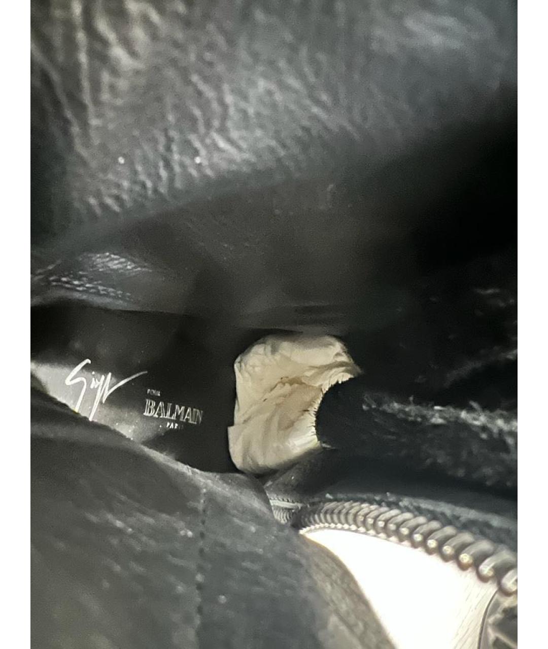 BALMAIN Черные кожаные ботильоны, фото 5