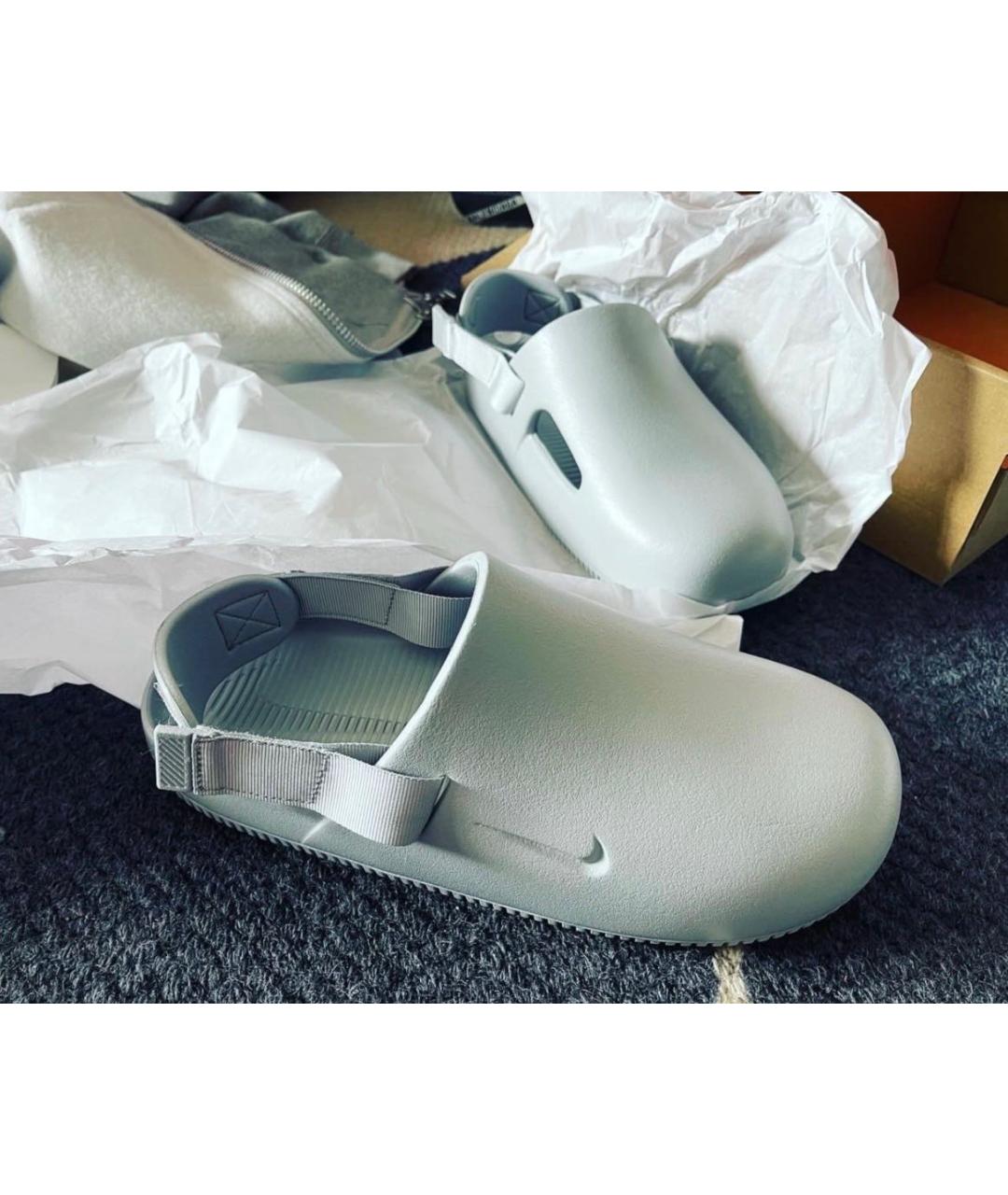 NIKE Серые шлепанцы, фото 7