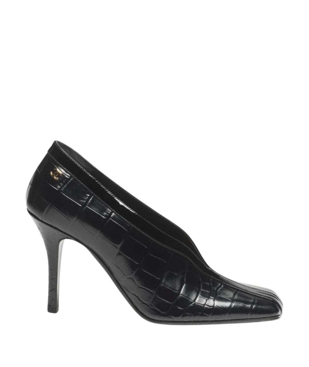 CHANEL Черные кожаные туфли, фото 1