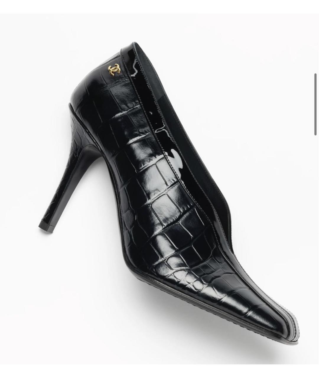 CHANEL Черные кожаные туфли, фото 5