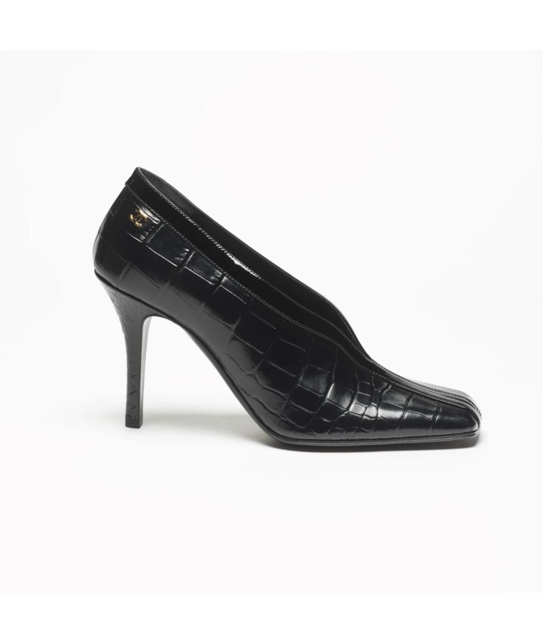 CHANEL Черные кожаные туфли, фото 6