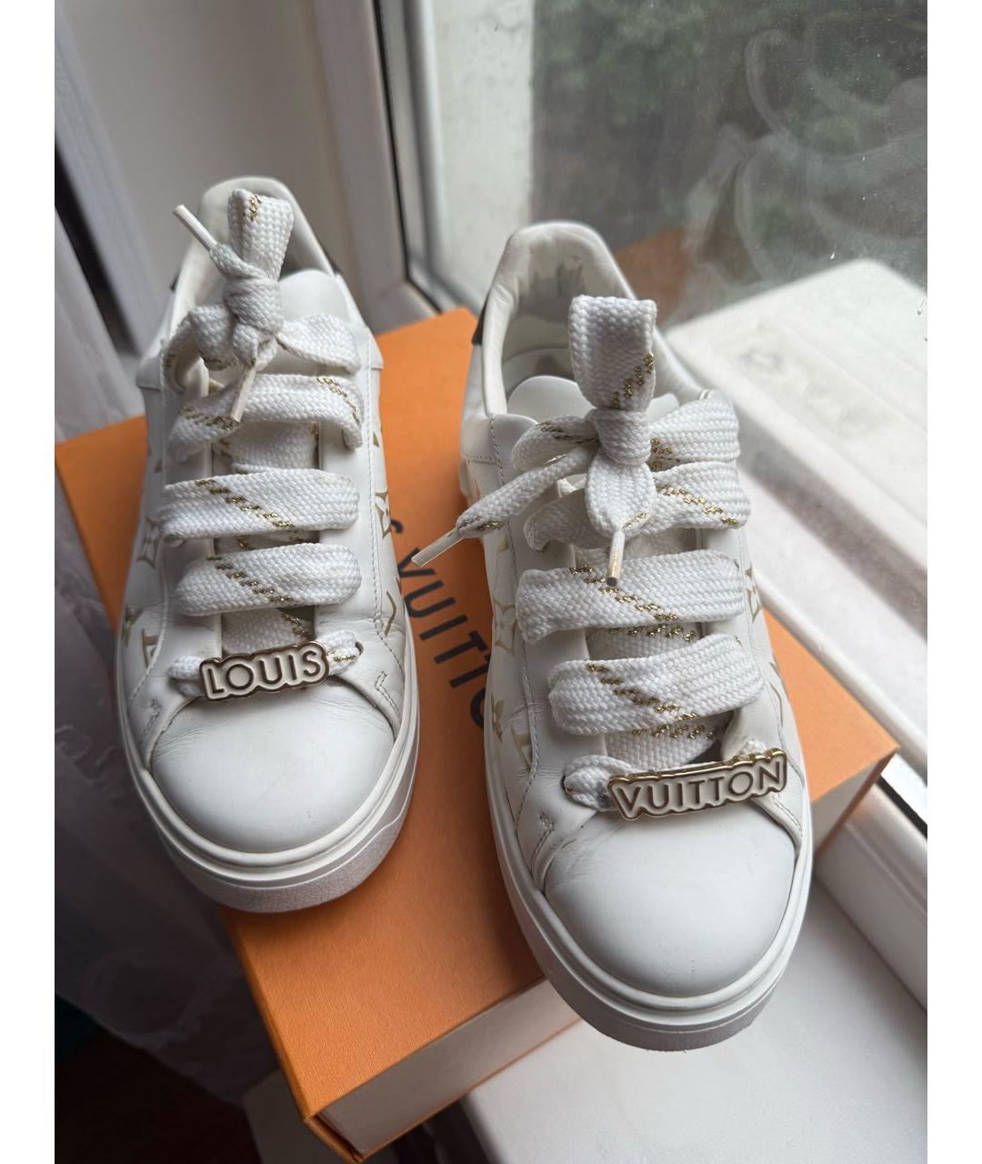 LOUIS VUITTON Белые кожаные кеды, фото 2