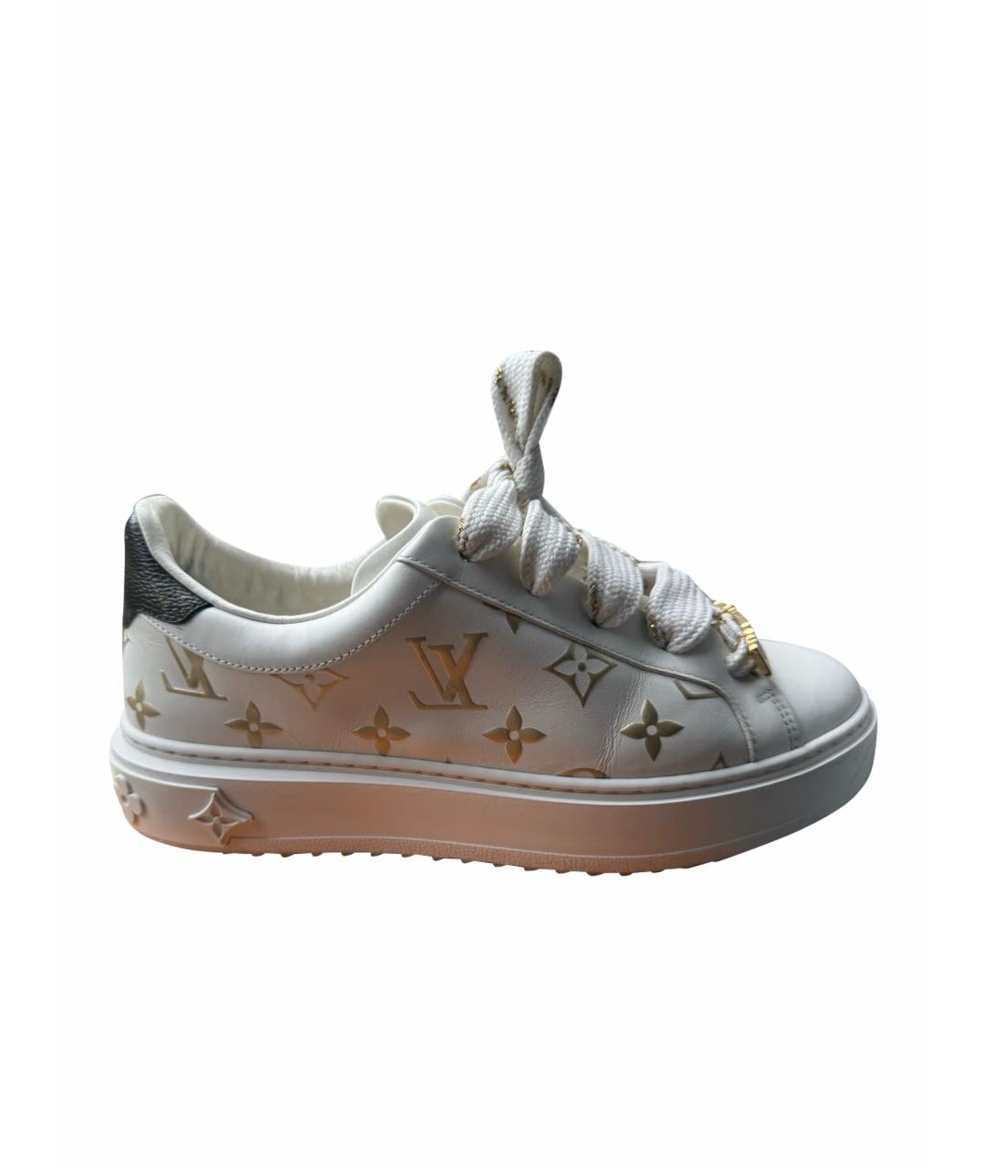 LOUIS VUITTON Белые кожаные кеды, фото 1