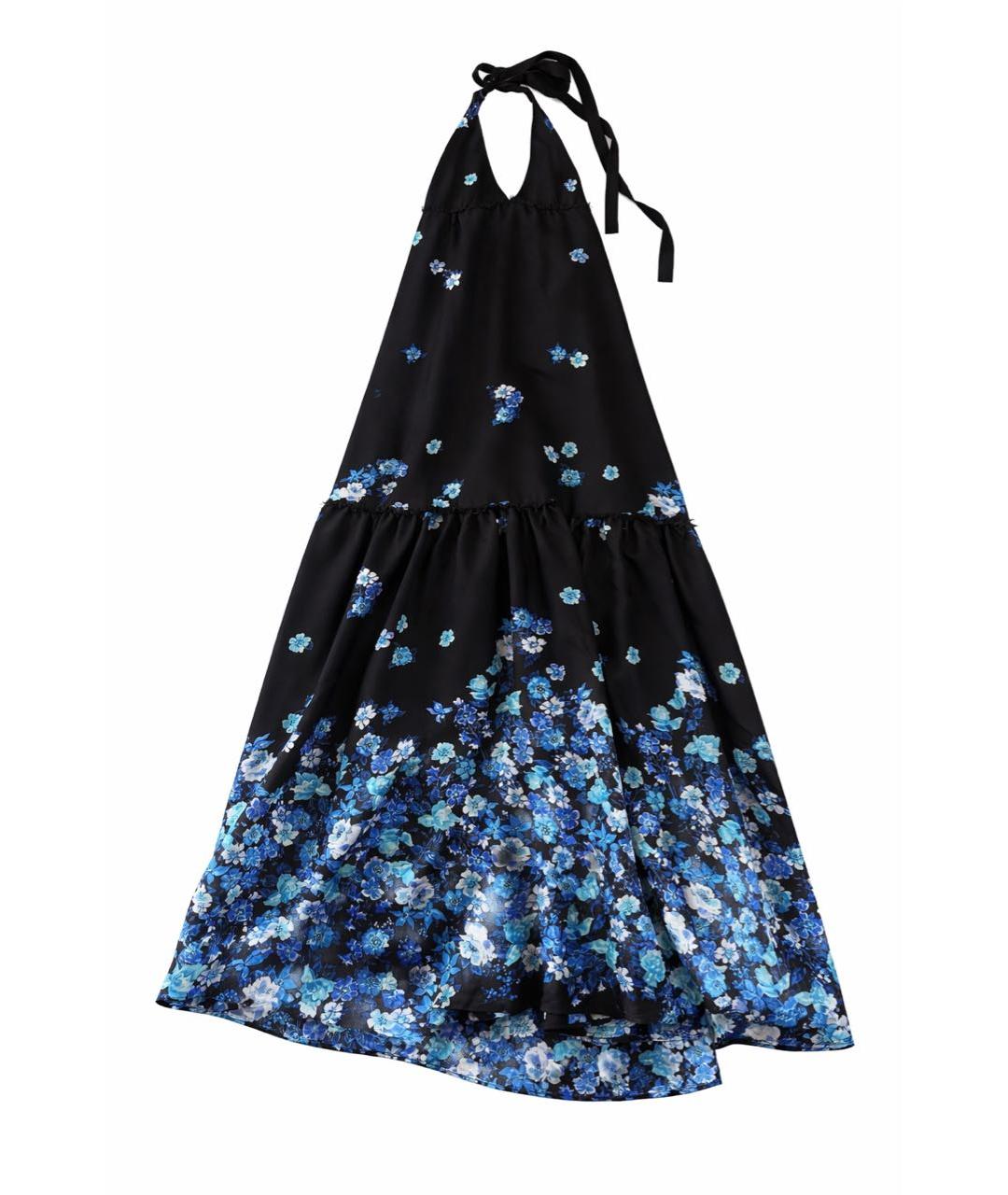 ALICE+OLIVIA Черное шелковое повседневное платье, фото 9