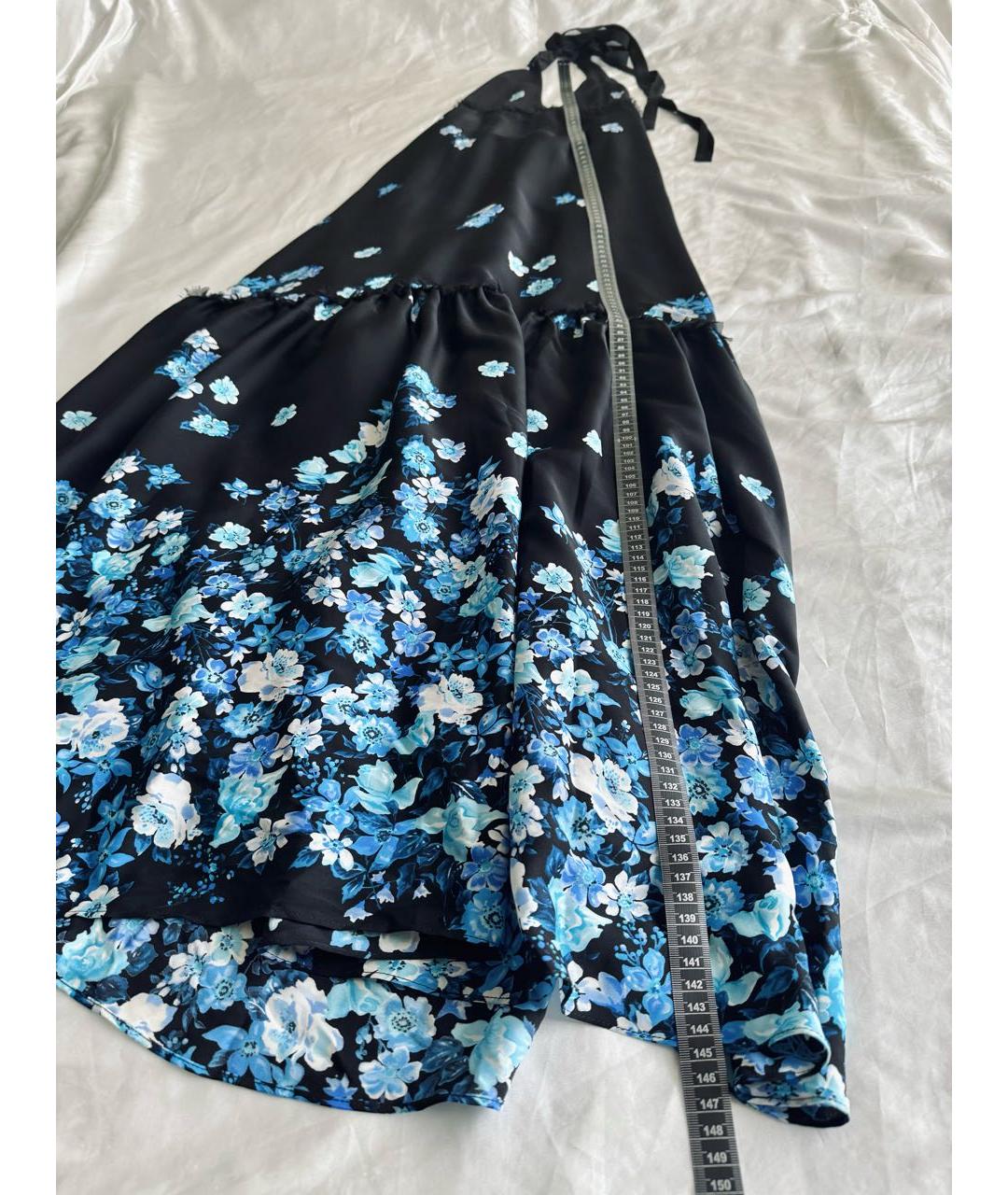 ALICE+OLIVIA Черное шелковое повседневное платье, фото 7