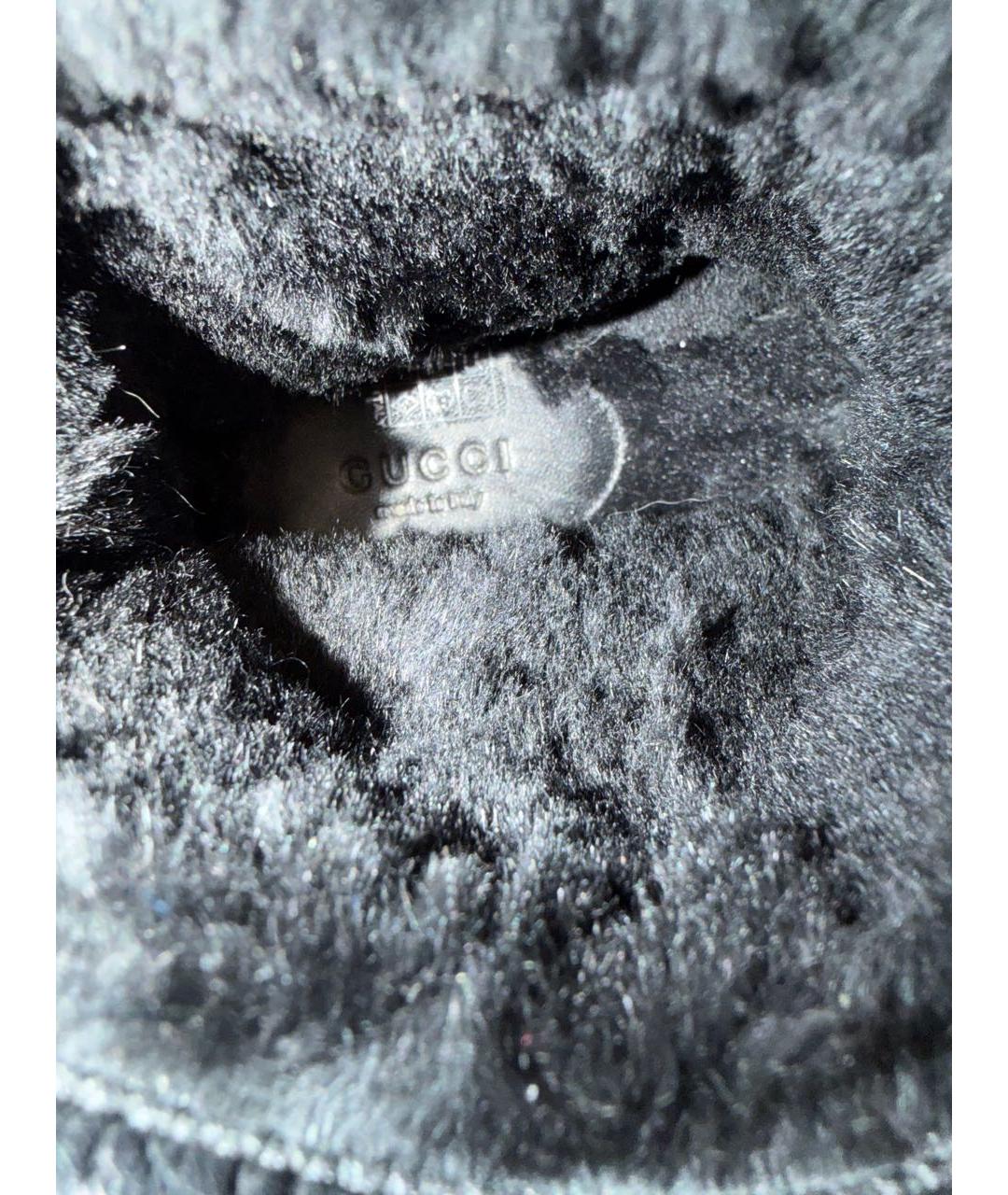 GUCCI Черные кожаные ботинки, фото 7