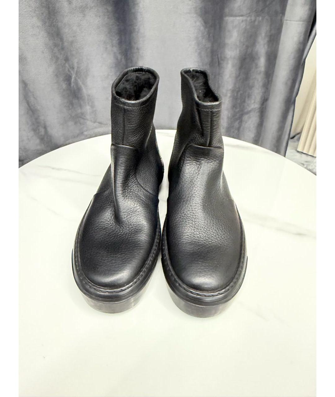 GUCCI Черные кожаные ботинки, фото 2