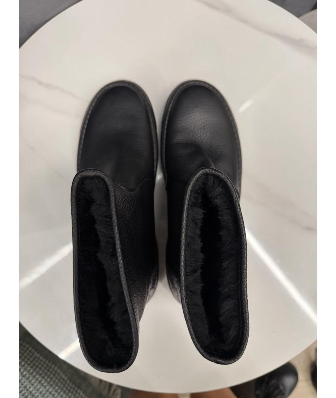 GUCCI Черные кожаные ботинки, фото 3