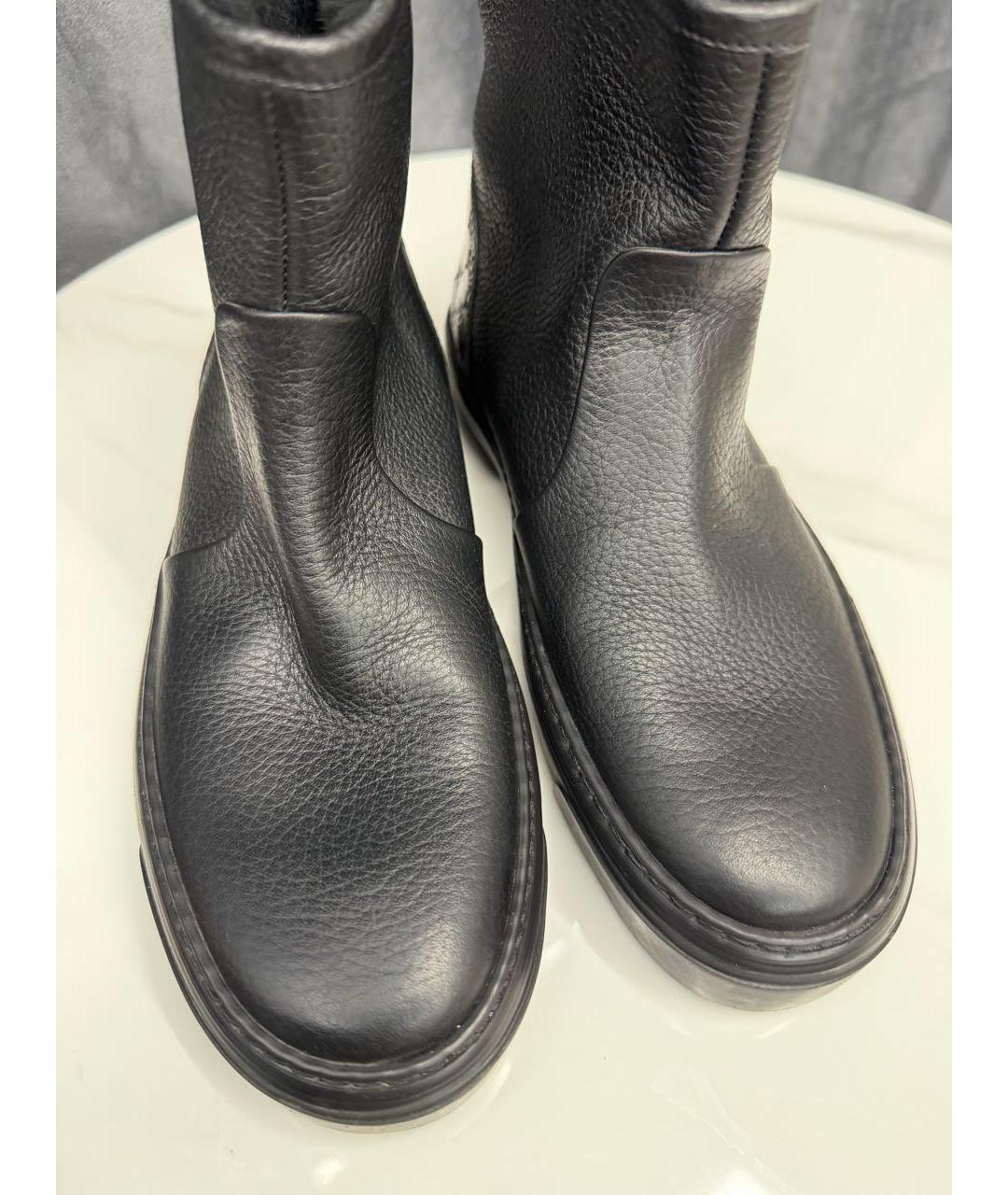 GUCCI Черные кожаные ботинки, фото 5