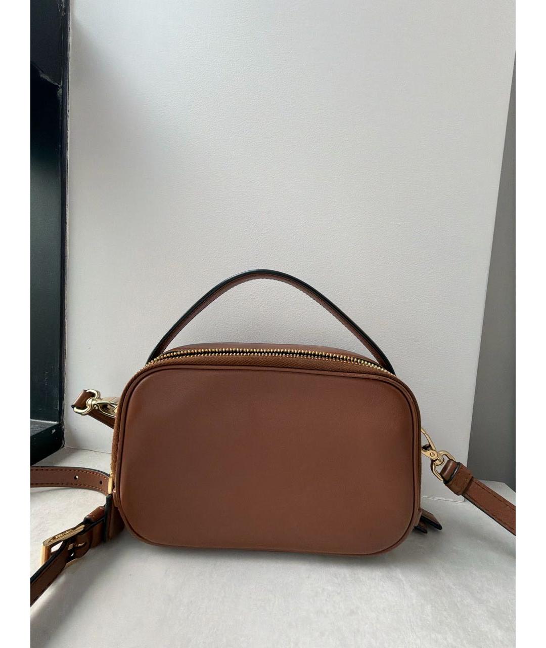 PRADA Коричневая кожаная сумка через плечо, фото 3