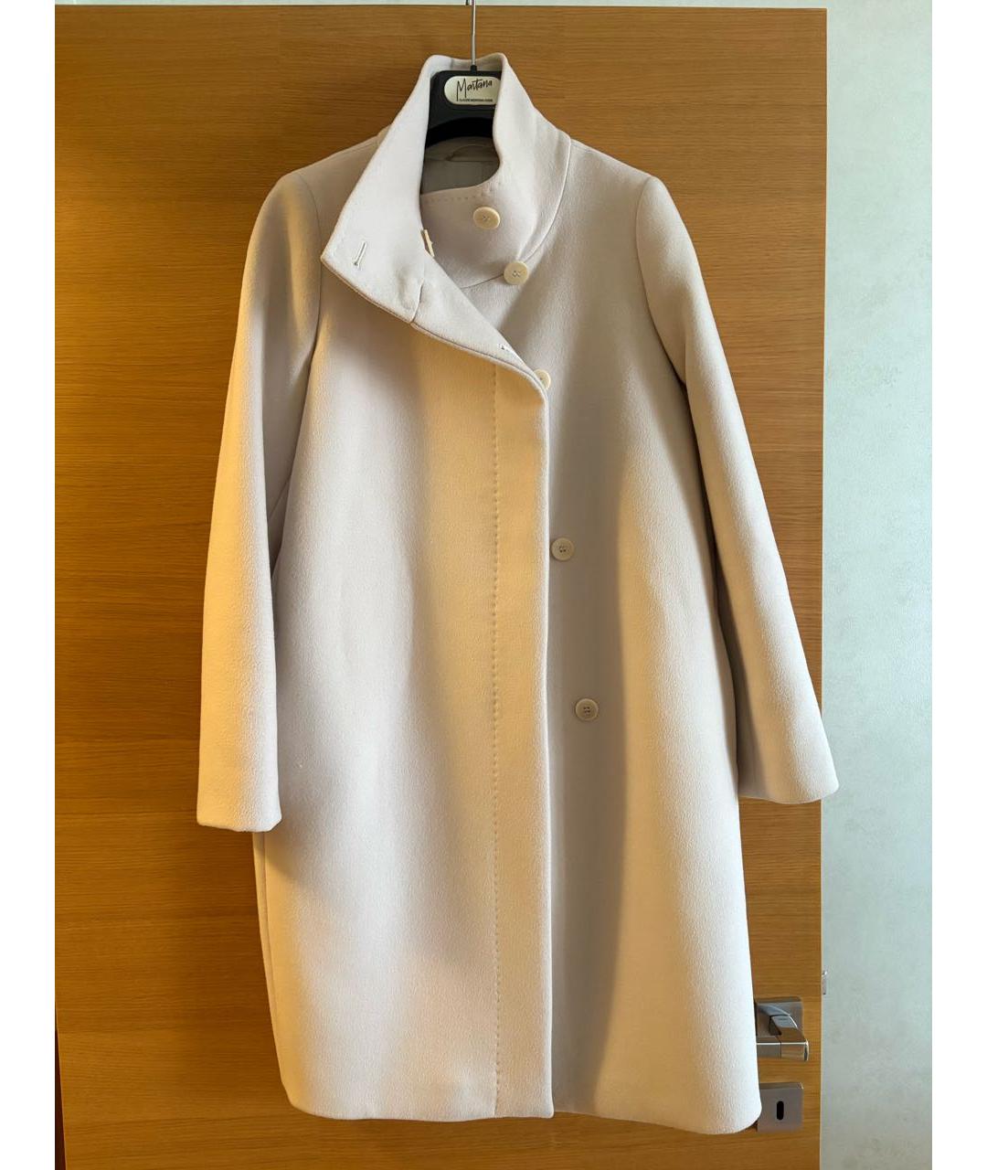 MAX MARA Бежевое шерстяное пальто, фото 7