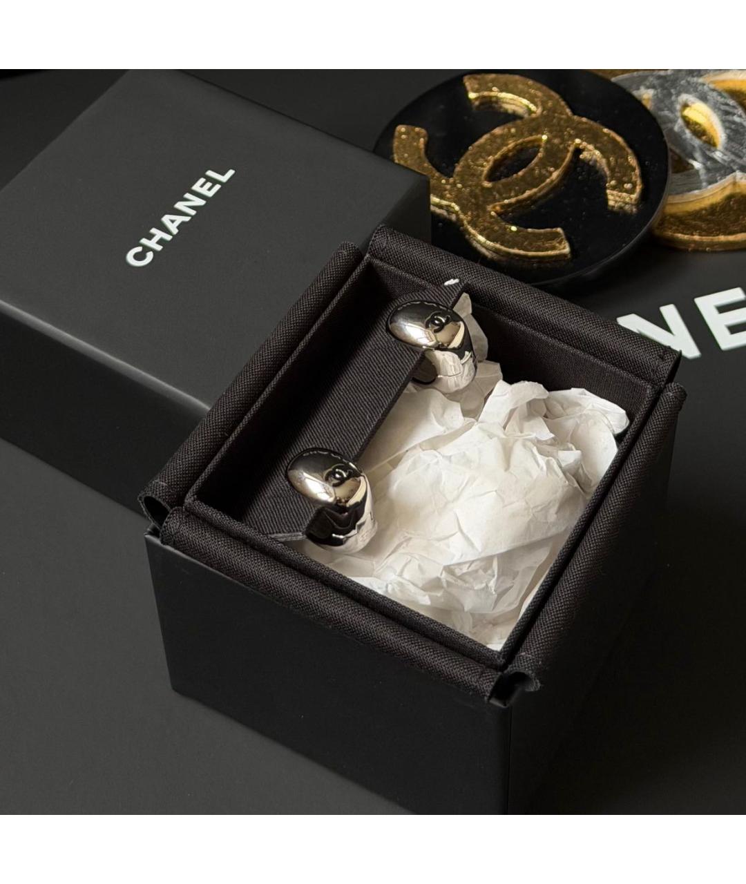 CHANEL Серебряные серьги, фото 3