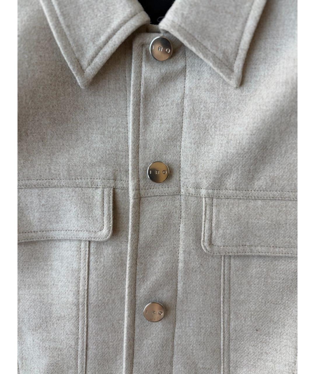 IRO Бежевая шерстяная куртка, фото 3