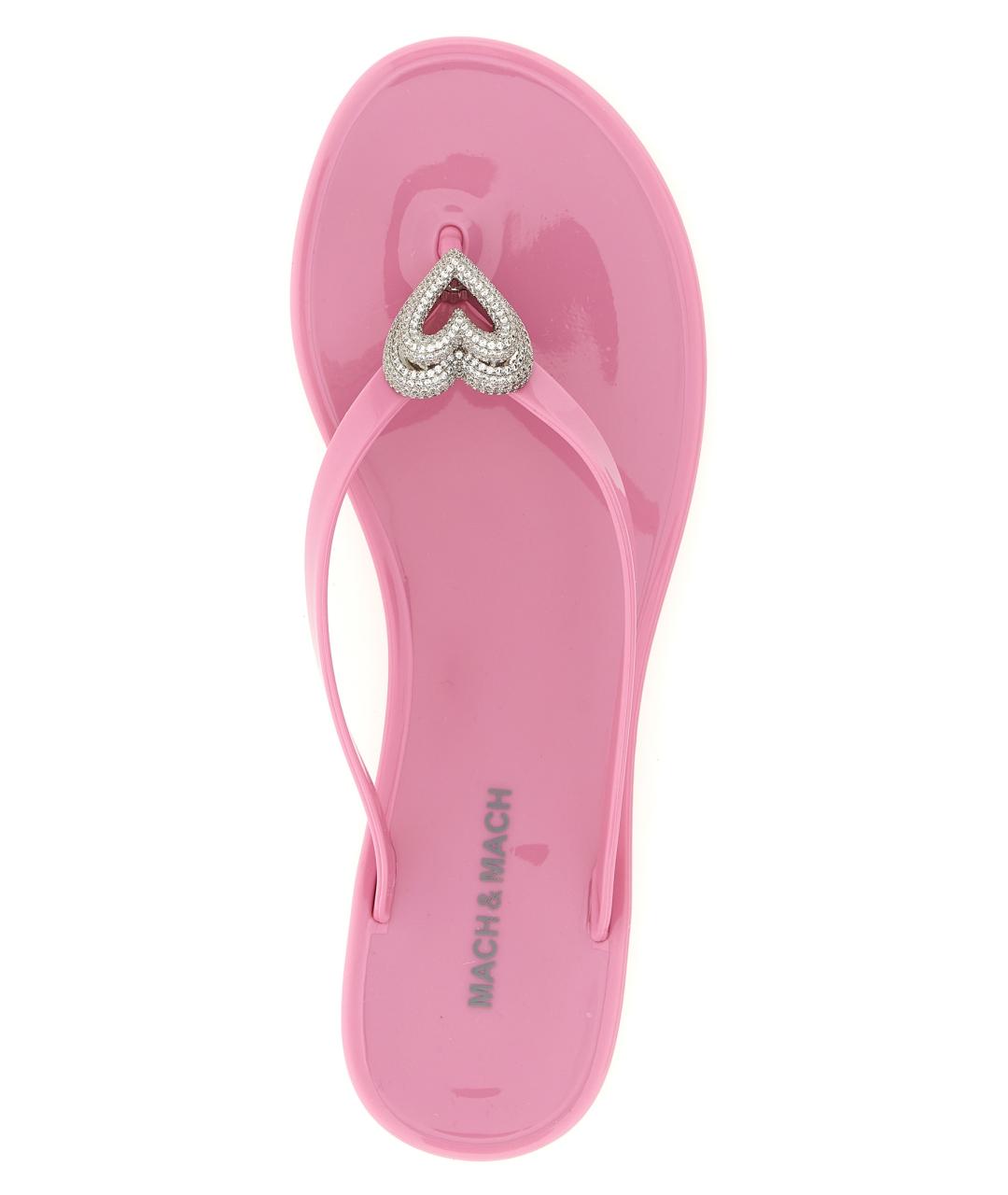 MACH&MACH Розовые резиновые шлепанцы, фото 4
