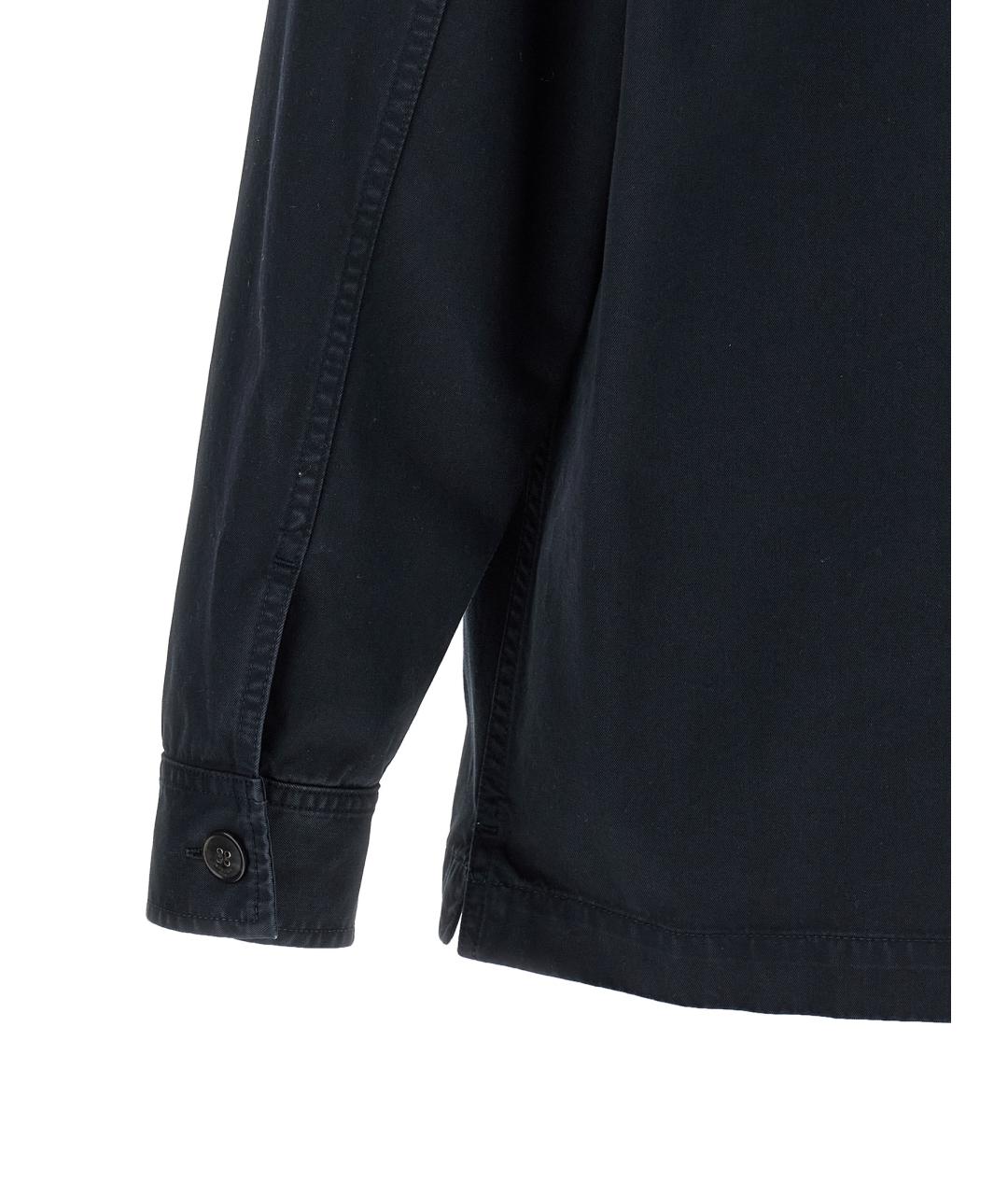 SAINT LAURENT Синяя хлопковая кэжуал рубашка, фото 4