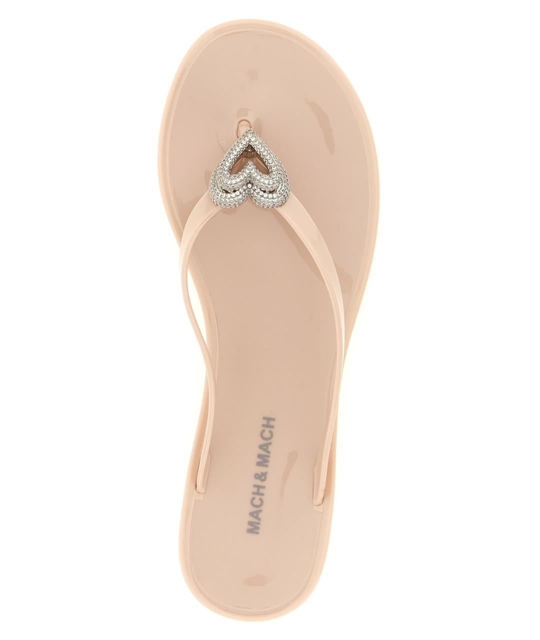 MACH&MACH Розовые резиновые шлепанцы, фото 4