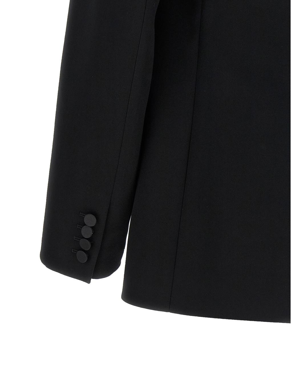 SAINT LAURENT Черный шерстяной пиджак, фото 4