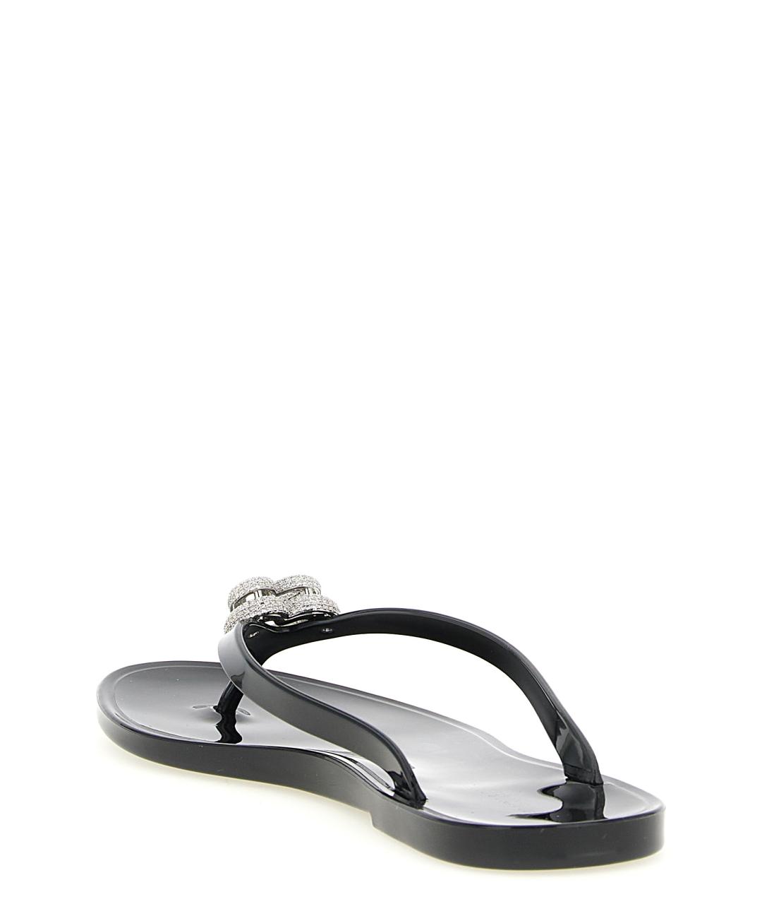 MACH&MACH Черные резиновые шлепанцы, фото 3