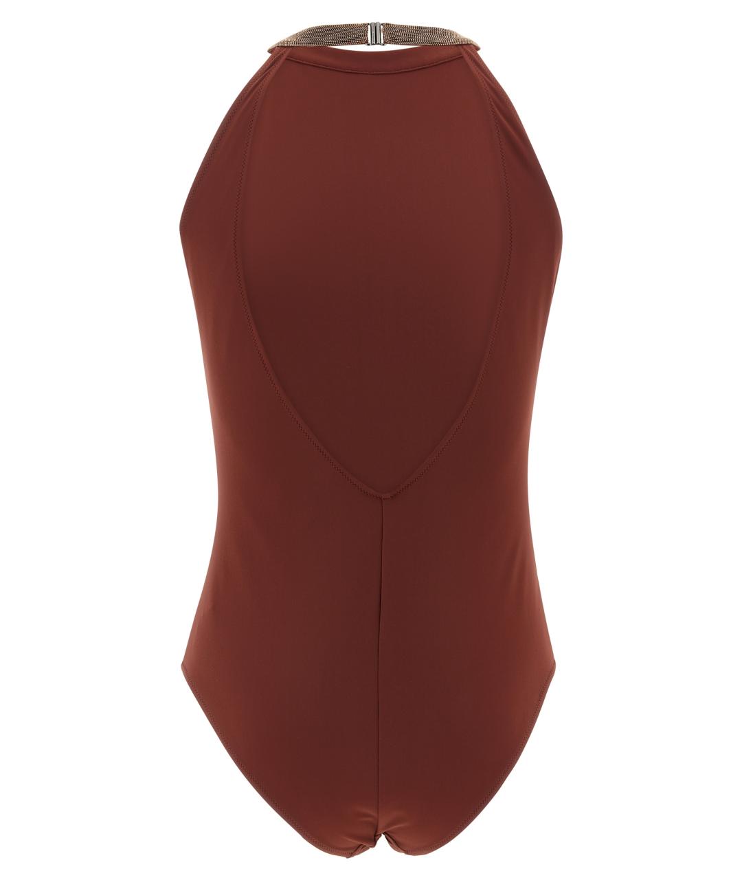 BRUNELLO CUCINELLI Бордовый полиамидовый купальник, фото 2