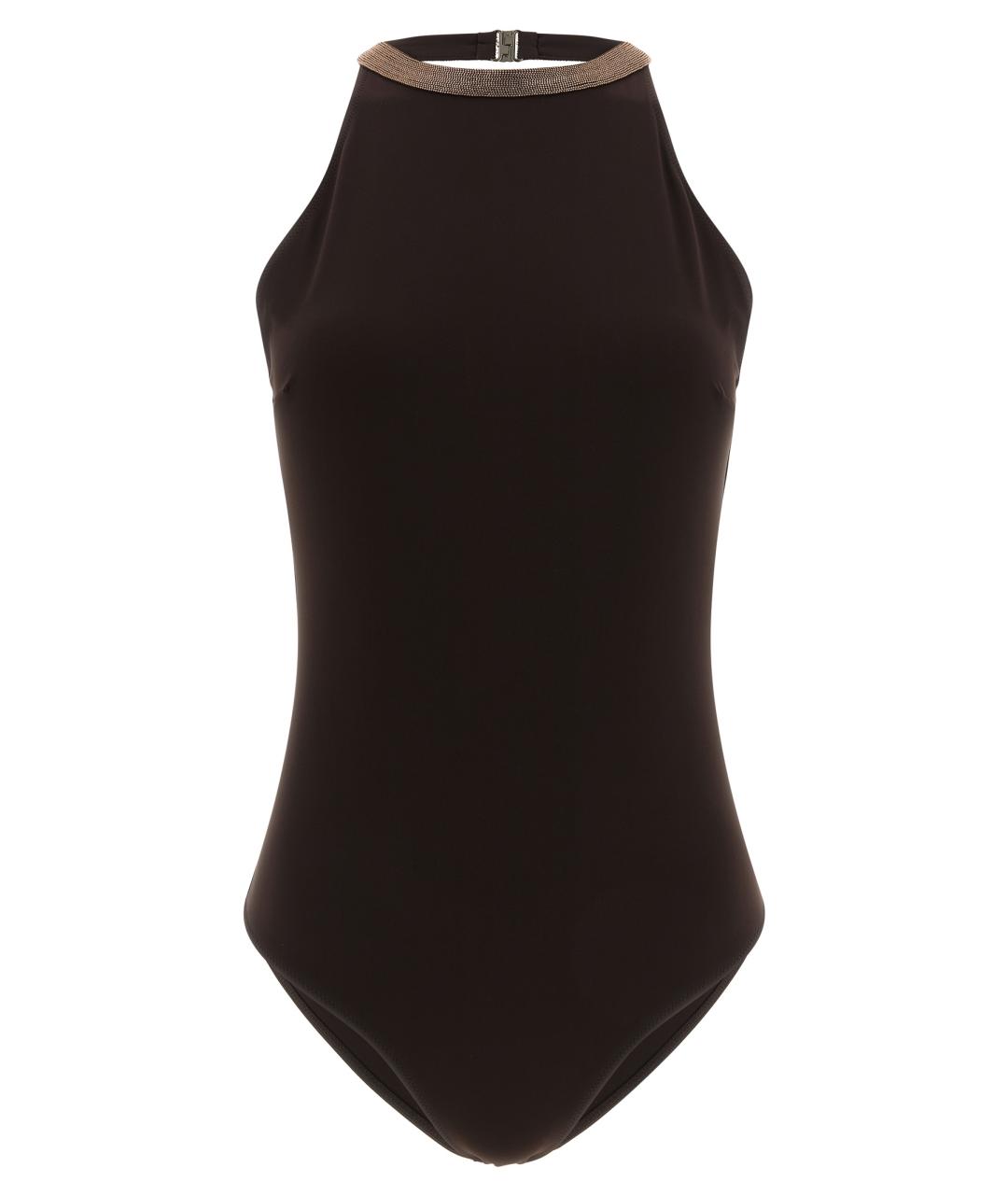 BRUNELLO CUCINELLI Коричневый полиамидовый купальник, фото 1