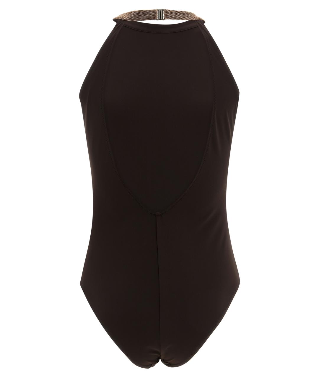 BRUNELLO CUCINELLI Коричневый полиамидовый купальник, фото 2