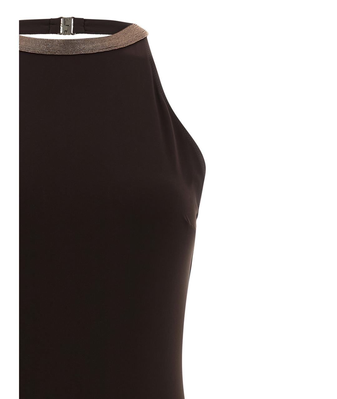 BRUNELLO CUCINELLI Коричневый полиамидовый купальник, фото 3