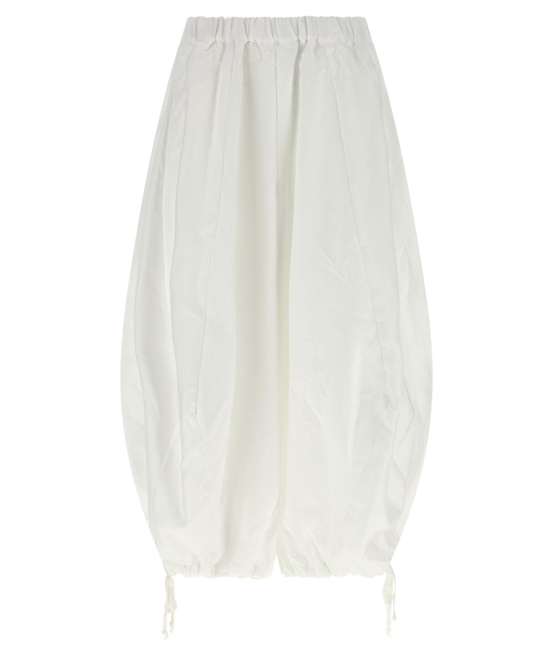 COMME DES GARÇONS Белые полиэстеровые брюки широкие, фото 1