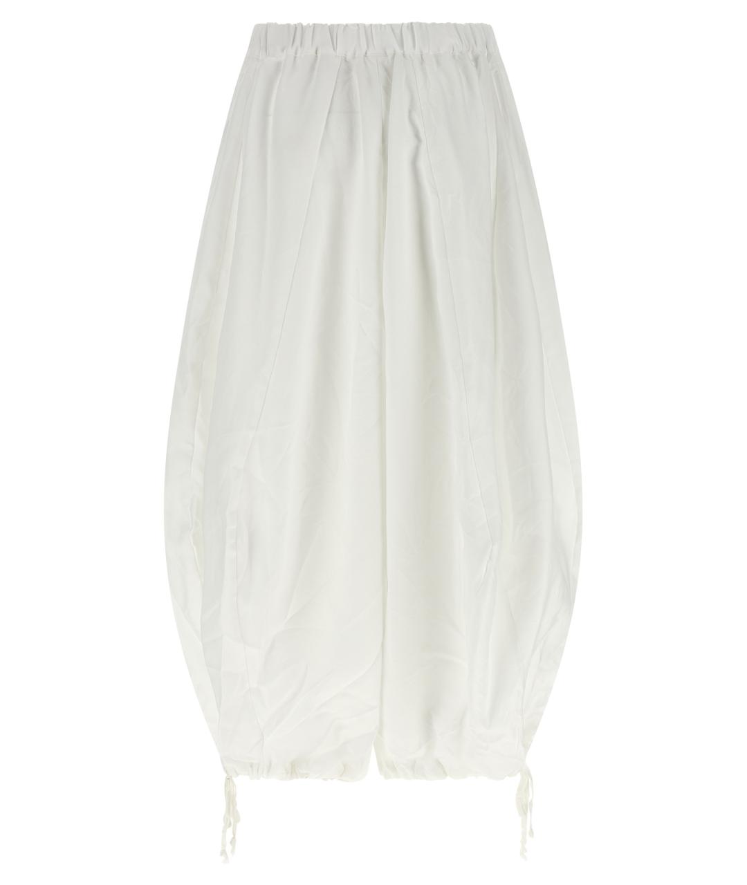 COMME DES GARÇONS Белые полиэстеровые брюки широкие, фото 2