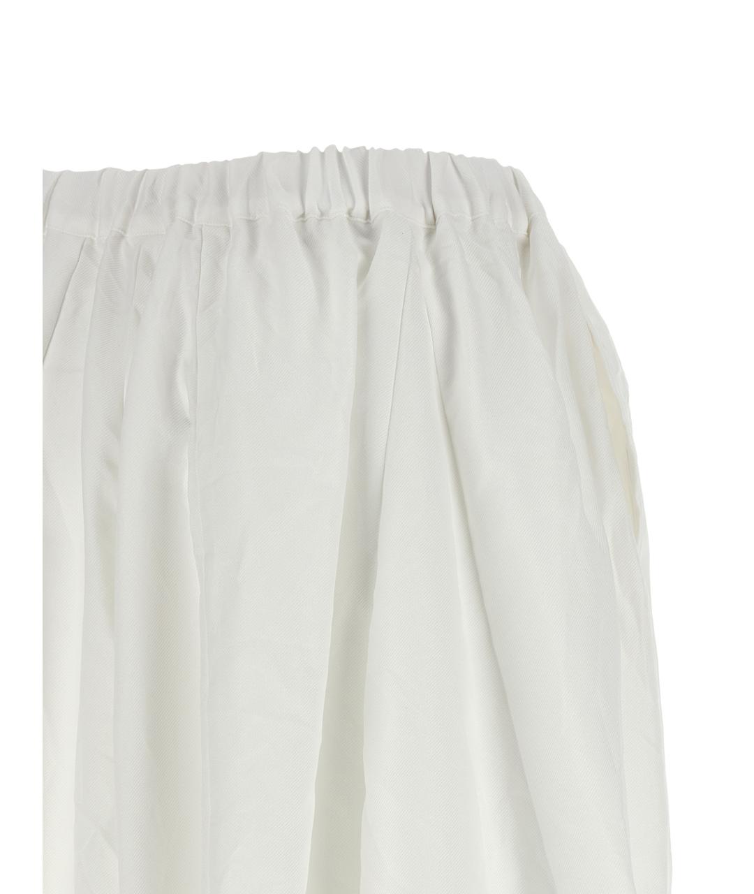 COMME DES GARÇONS Белые полиэстеровые брюки широкие, фото 4