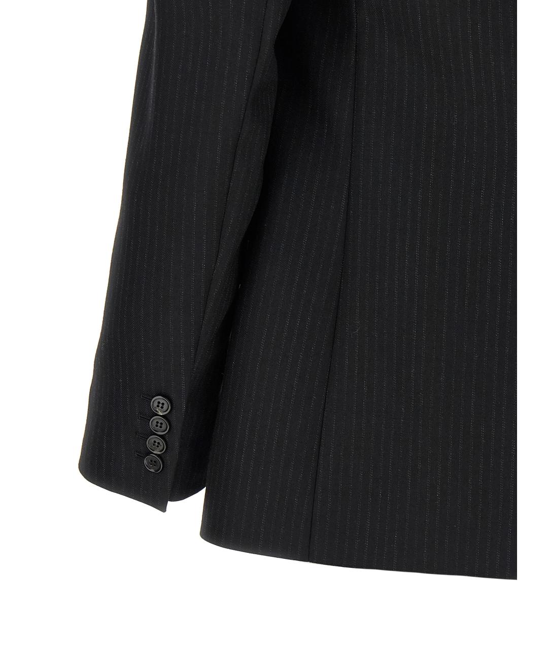 SAINT LAURENT Черный шерстяной пиджак, фото 4