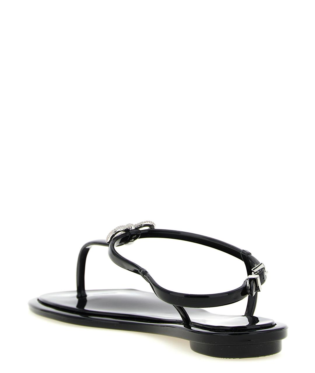 MACH&MACH Черные резиновые сандалии, фото 3