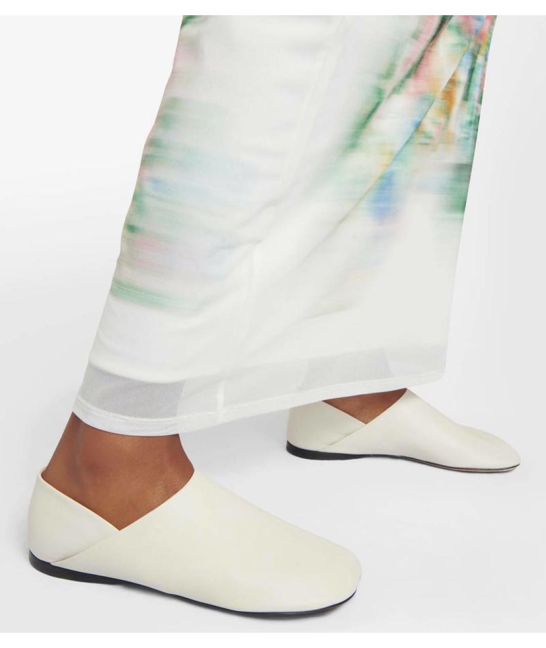 LOEWE Белые кожаные мюли, фото 3