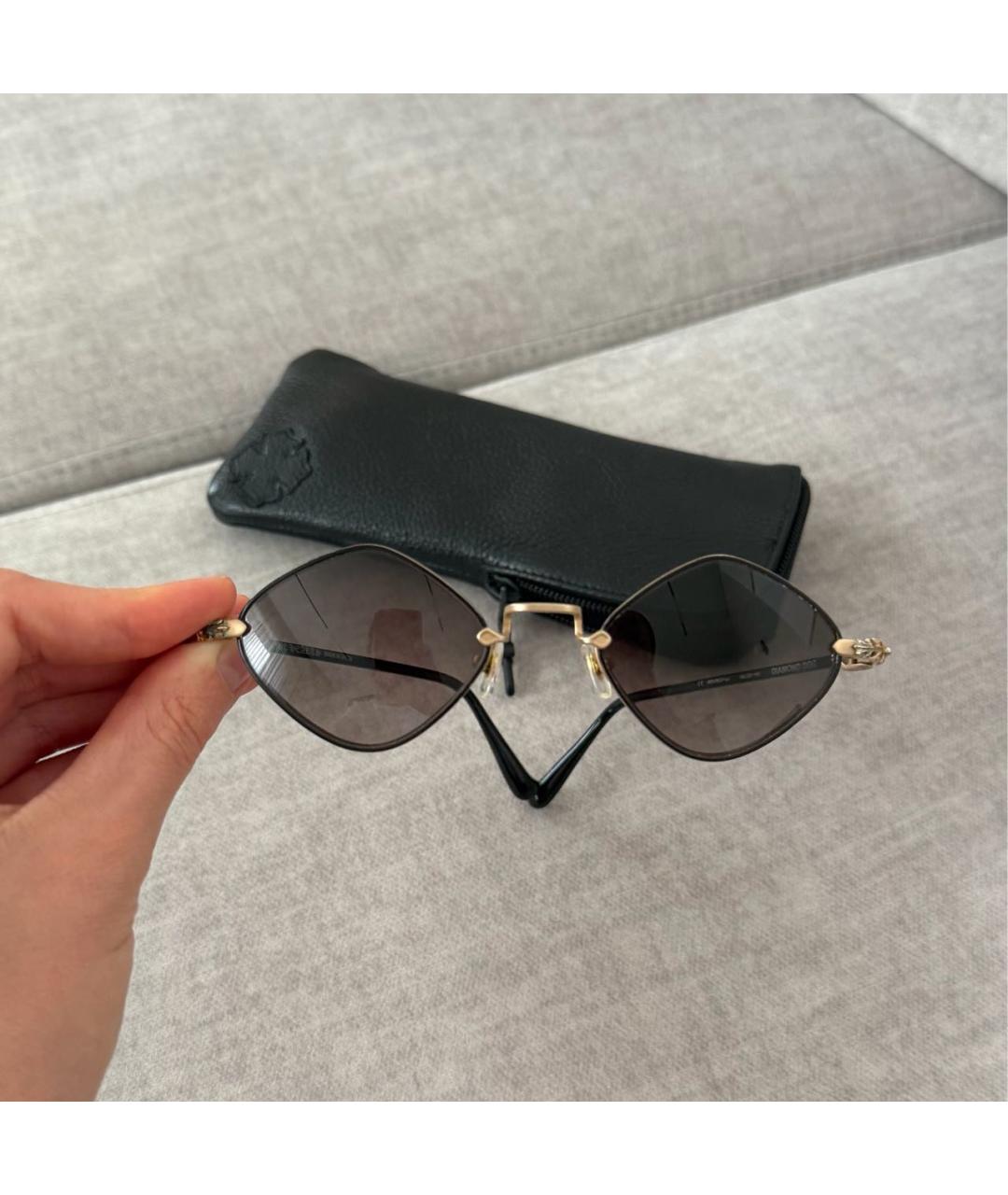 CHROME HEARTS Черные металлические солнцезащитные очки, фото 5