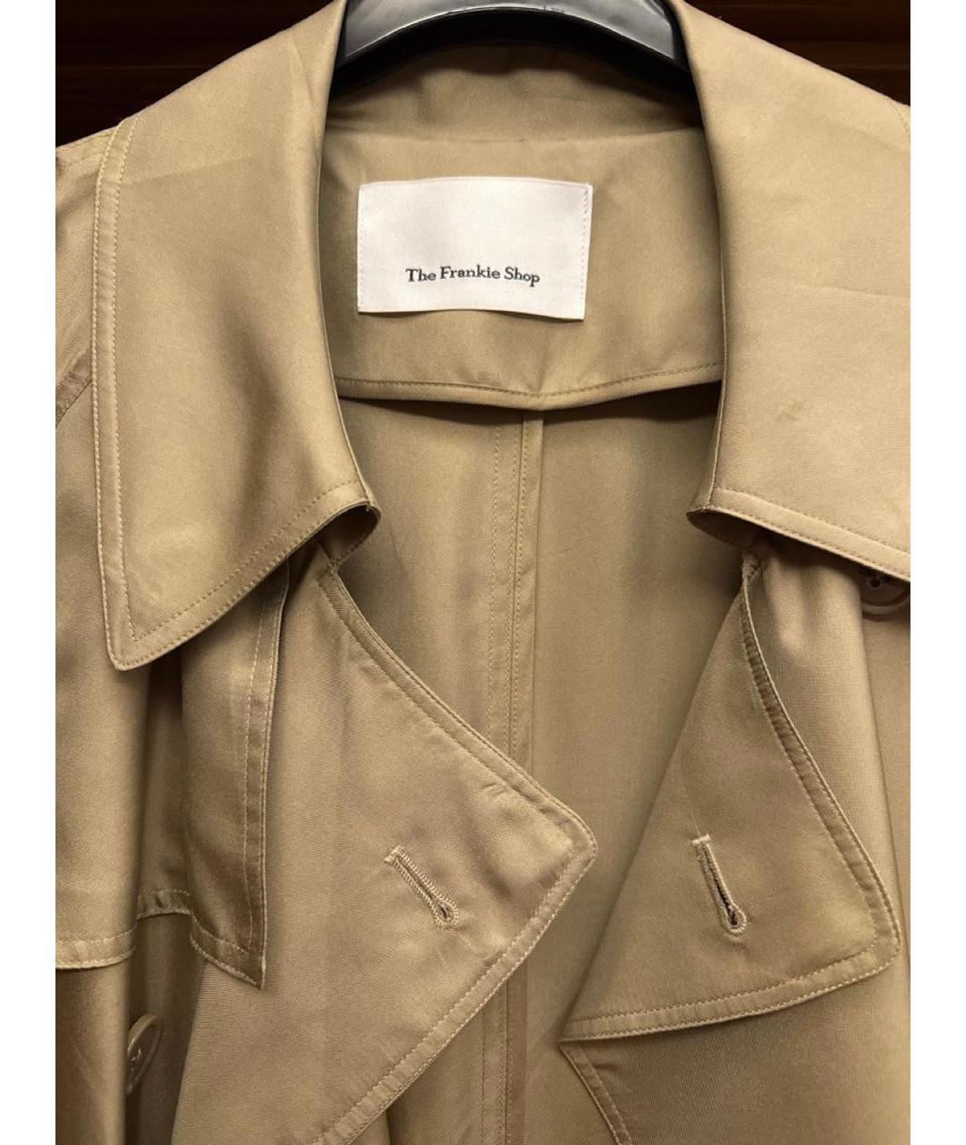 THE FRANKIE SHOP Бежевый шелковый тренч/плащ, фото 2