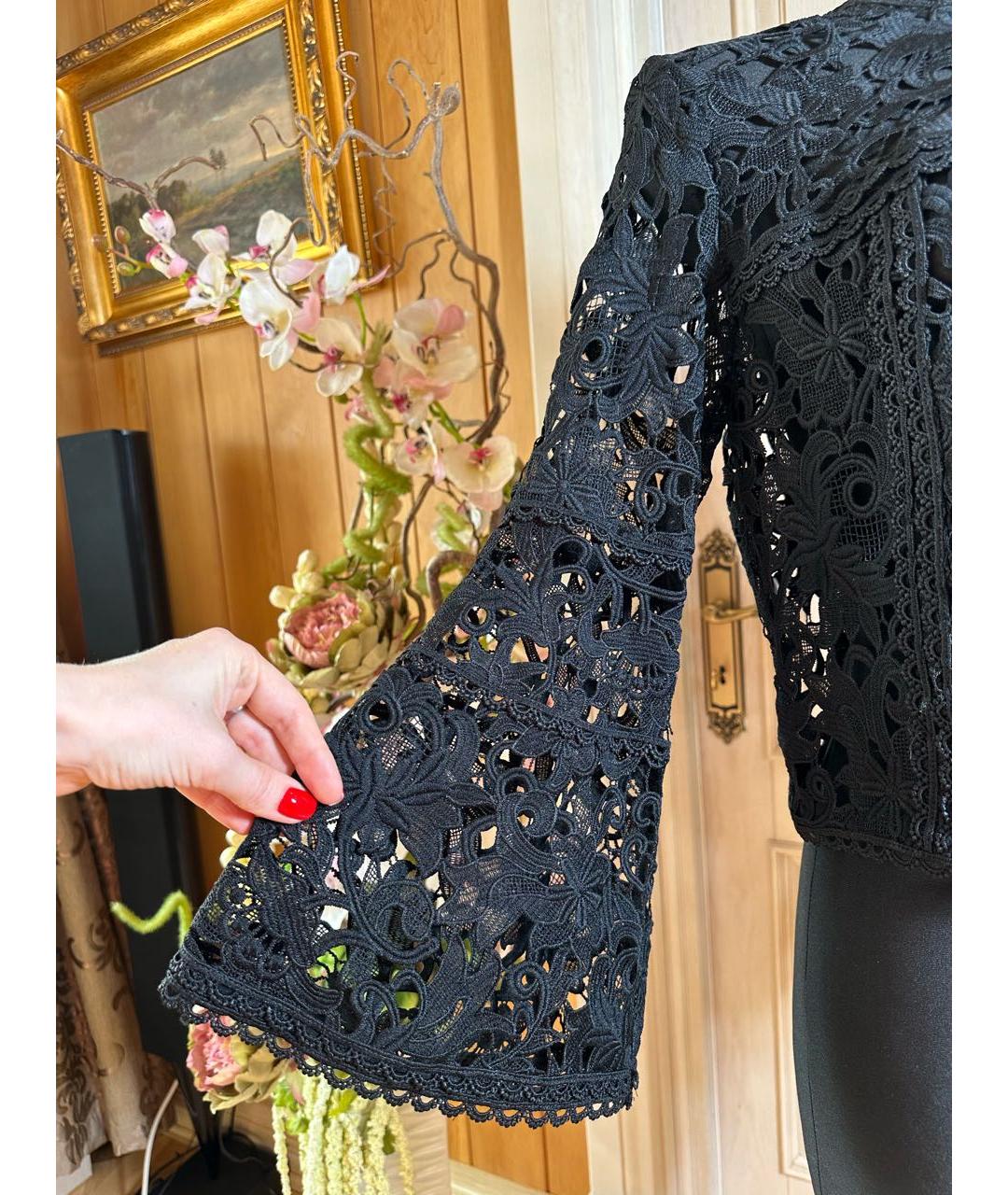 EDWARD ACHOUR Черный полиэстеровый жакет/пиджак, фото 8