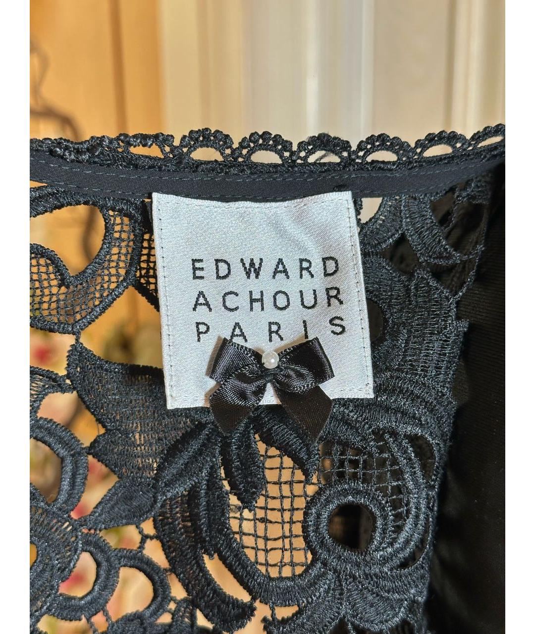 EDWARD ACHOUR Черный полиэстеровый жакет/пиджак, фото 5