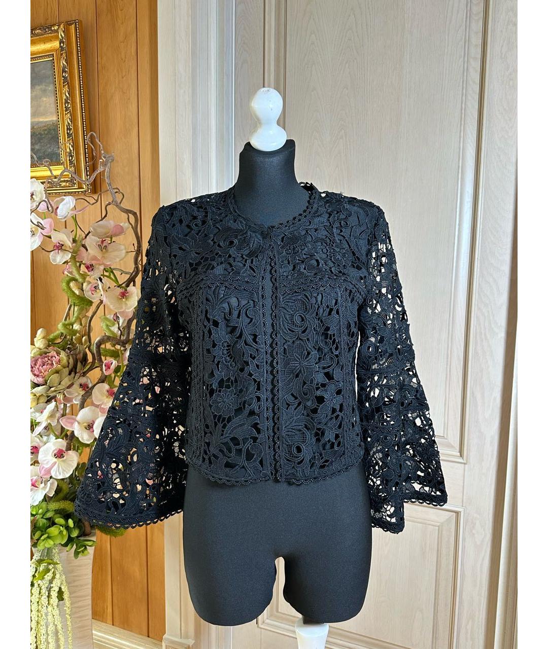 EDWARD ACHOUR Черный полиэстеровый жакет/пиджак, фото 9