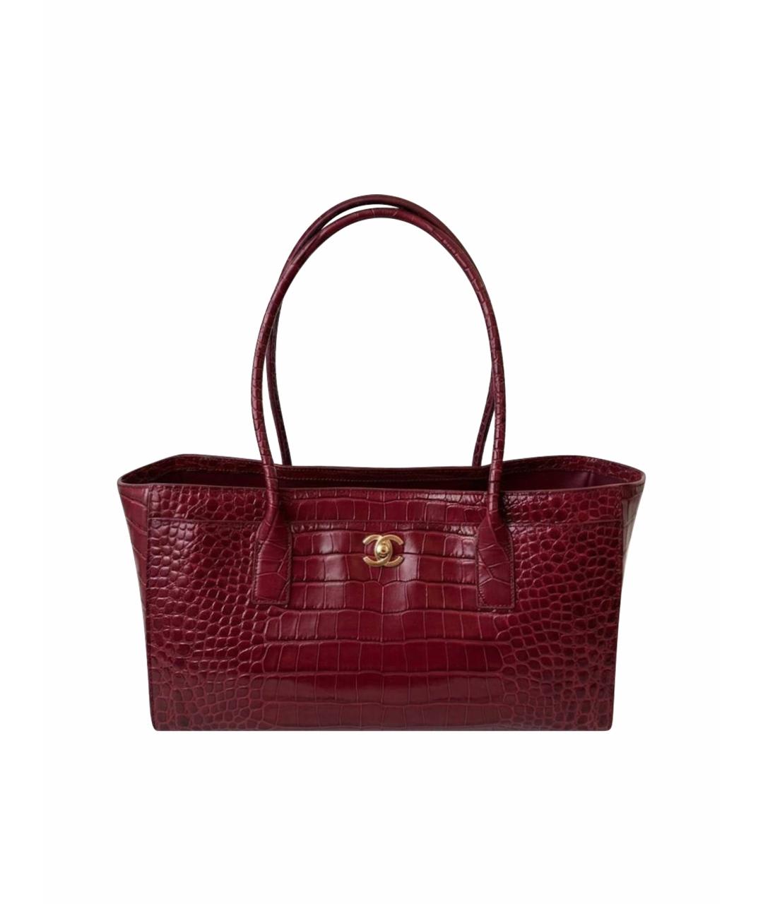 CHANEL Бордовая сумка тоут из лакированной кожи, фото 1