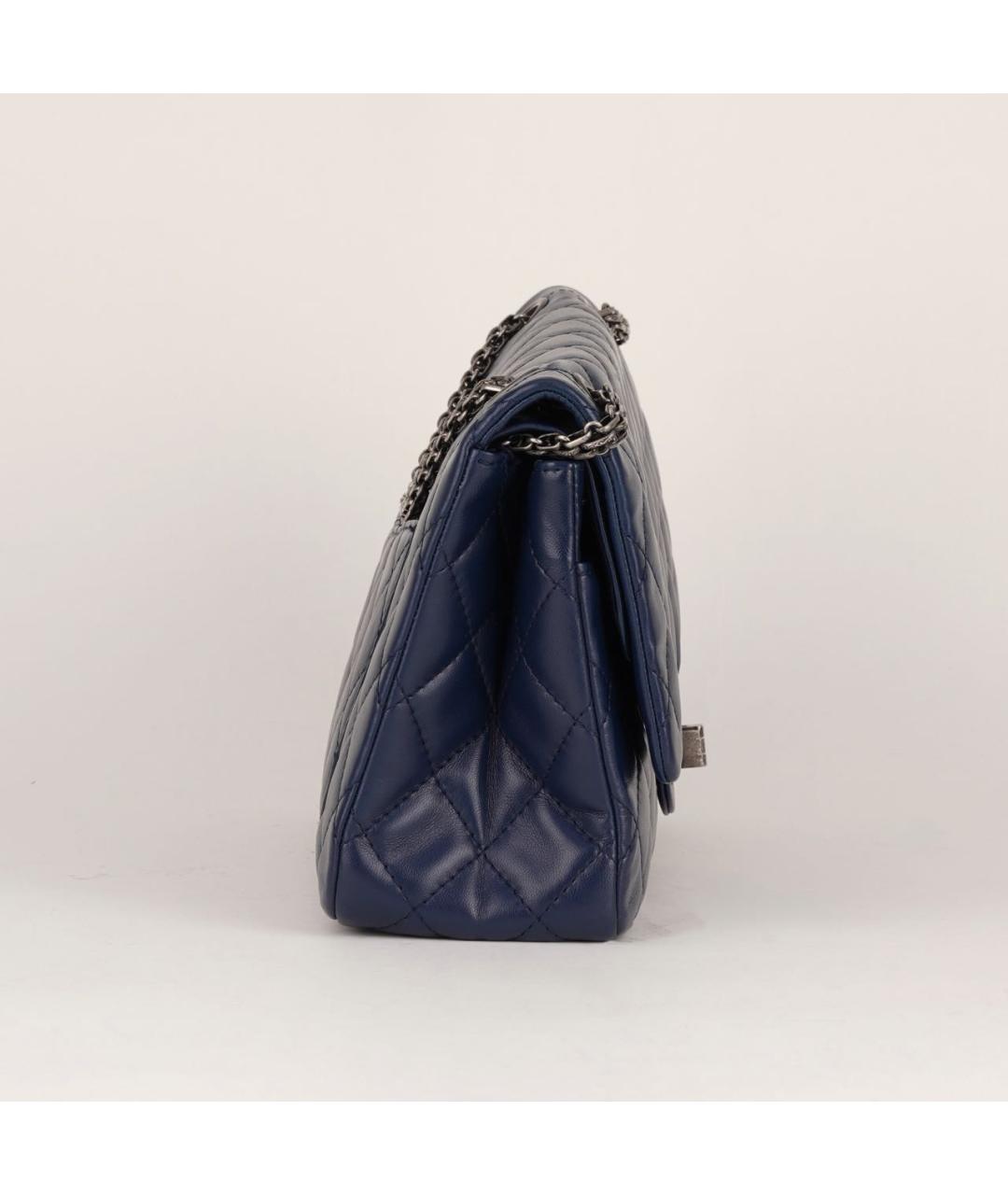CHANEL Темно-синяя кожаная сумка через плечо, фото 5