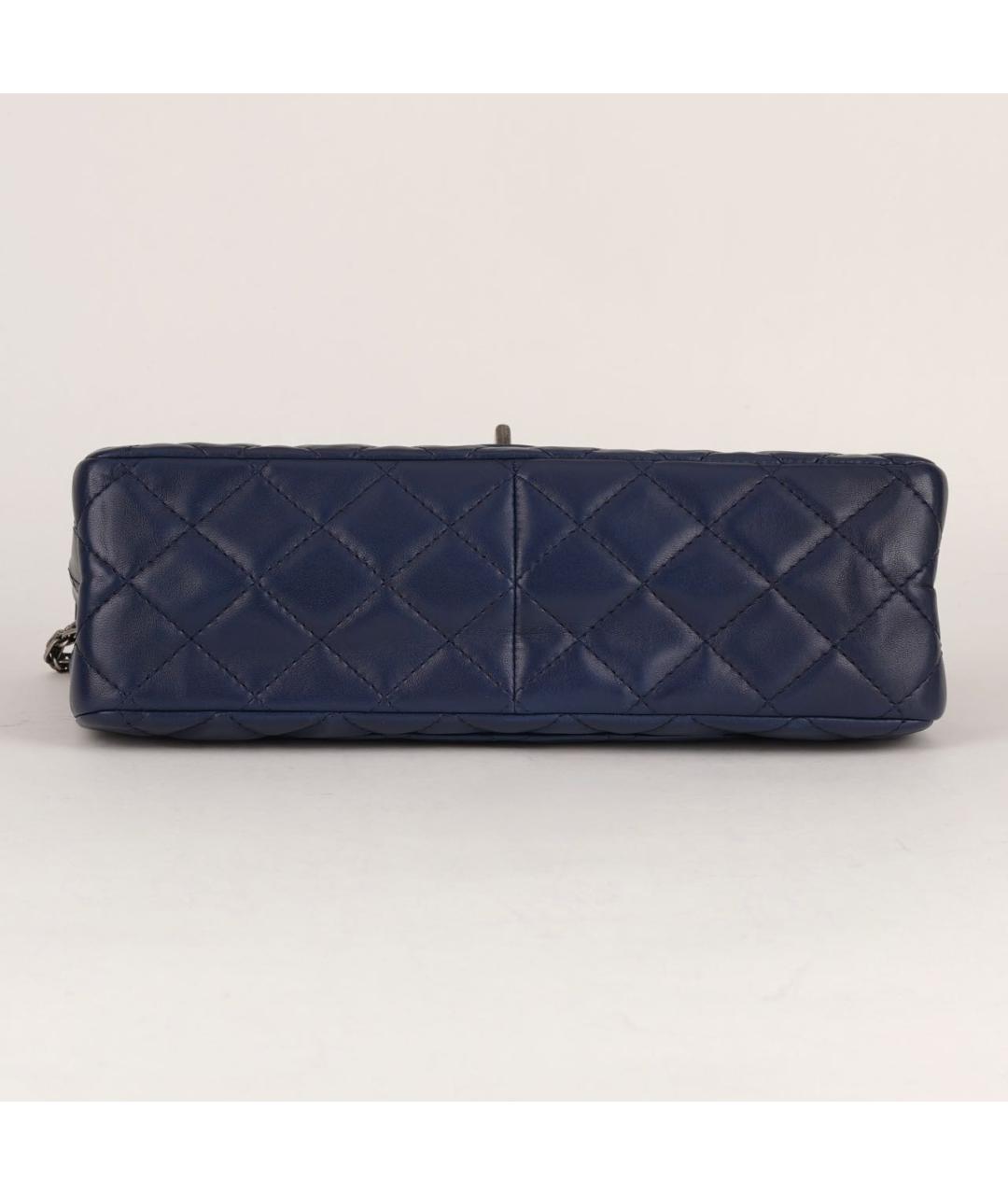 CHANEL Темно-синяя кожаная сумка через плечо, фото 7