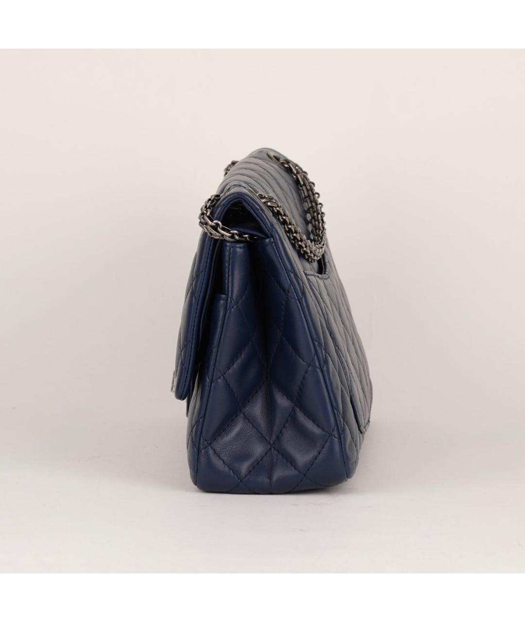 CHANEL Темно-синяя кожаная сумка через плечо, фото 6