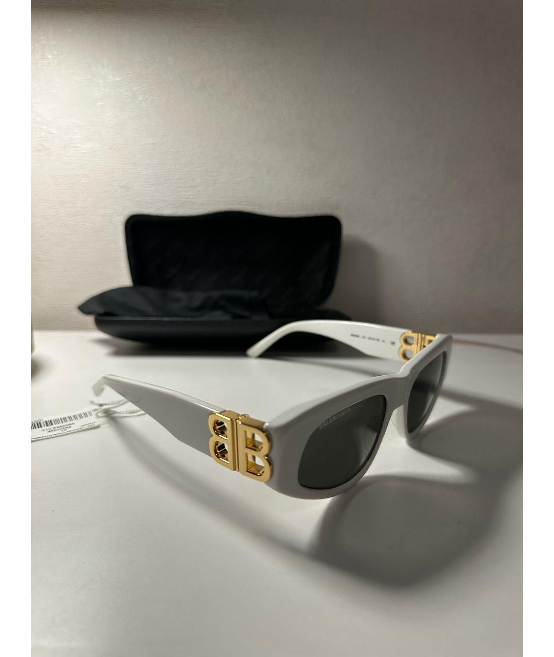 BALENCIAGA Белые солнцезащитные очки, фото 2