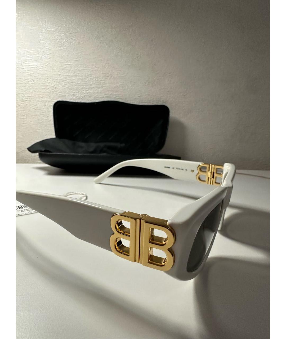 BALENCIAGA Белые солнцезащитные очки, фото 3