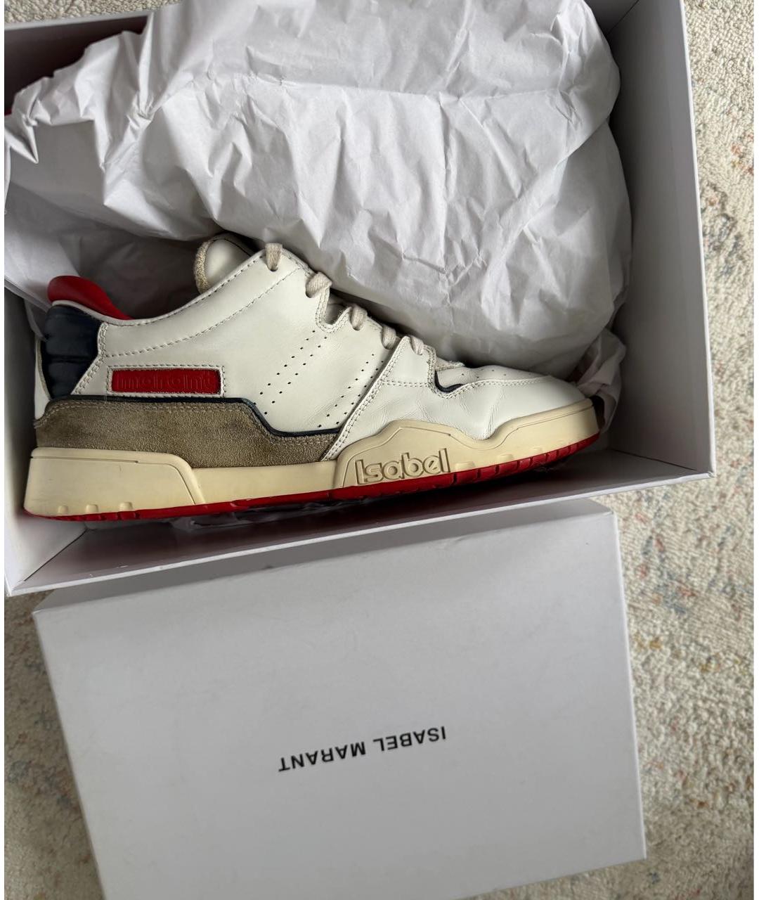 ISABEL MARANT Белые кожаные кеды, фото 7